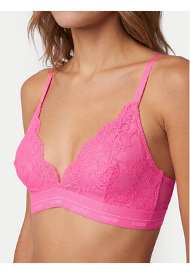 Guess Biustonosz braletka O4YC00 PZ01C Różowy. Kolor: różowy. Materiał: syntetyk