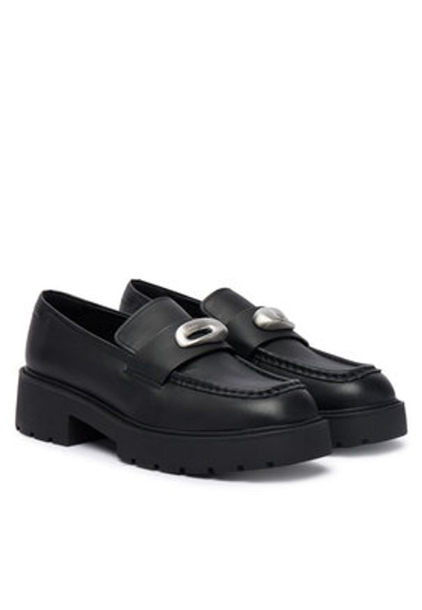Calvin Klein Loafersy Chunky Loafer Lth Hw YW0YW01912 Czarny. Kolor: czarny. Materiał: skóra