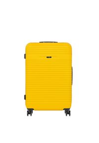 Ochnik - Komplet walizek na kółkach 19'/24'/28'. Kolor: żółty. Materiał: materiał, poliester, guma, kauczuk #11