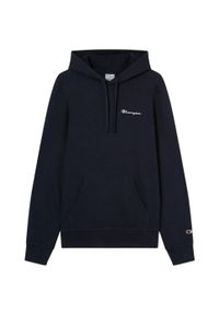 Bluza męska Champion Hooded Sweatshirt 220729. Kolor: niebieski. Wzór: aplikacja