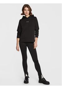 Calvin Klein Bluza Micro Logo K20K205452 Czarny Regular Fit. Kolor: czarny. Materiał: bawełna, syntetyk