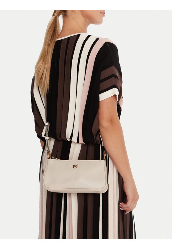 Pinko - PINKO Torebka Half Moon Baguette Mini AI 25-26 PLTT 105069 A0QO Écru. Kolor: kremowy. Materiał: skórzane