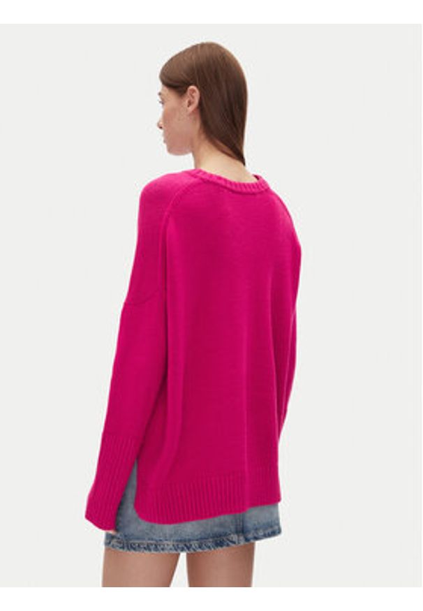 DKNY Sweter DJ4R0362 Różowy Regular Fit. Kolor: różowy. Materiał: syntetyk
