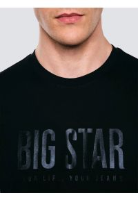 Big-Star - Koszulka męska z logo BIG STAR czarna Melsar 906. Okazja: na spacer, na imprezę. Kolor: czarny. Materiał: dzianina. Długość rękawa: krótki rękaw. Długość: krótkie. Wzór: nadruk. Styl: wizytowy #3