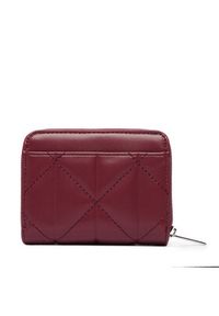 Calvin Klein Portfel Quilted Flap Zip Around LV04F1124G Bordowy. Kolor: czerwony. Materiał: skóra #3