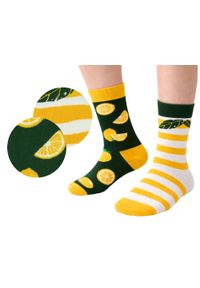 His Story - Skarpetki Bawełniane - Tematyczne - Asymetryczne, Cytrynowe. Kolor: wielokolorowy. Materiał: elastan, bawełna, poliamid #8