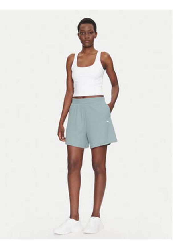 Puma Szorty sportowe ESS Elevated 5" 685026 Zielony Regular Fit. Kolor: zielony. Materiał: syntetyk
