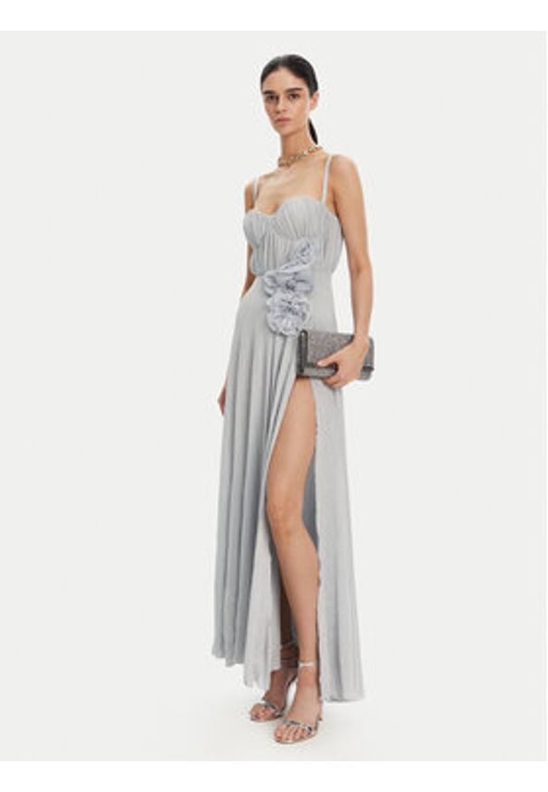 Elisabetta Franchi Sukienka wieczorowa AB-R22-52E2 Błękitny Regular Fit. Kolor: niebieski. Materiał: wiskoza. Styl: wizytowy