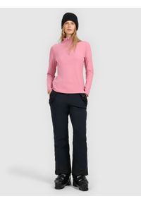 4f - 4F Bielizna termiczna polarowa (góra) damska - różowa XL. Typ kołnierza: kołnierzyk stójkowy. Kolor: różowy. Materiał: polar. Sezon: zima. Sport: turystyka piesza #2