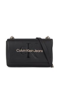 Torebka Calvin Klein Jeans Sculpted Ew Flap Conv25 Mono K60K607198 Black With Rose 01F. Kolor: czarny