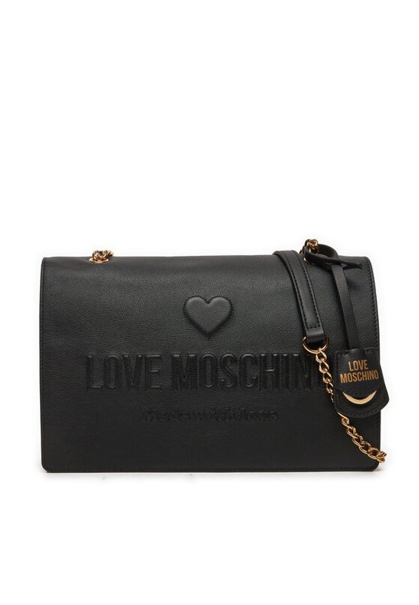 Love Moschino - LOVE MOSCHINO Torebka JC4113PP1LL1000A Czarny. Kolor: czarny. Materiał: skórzane