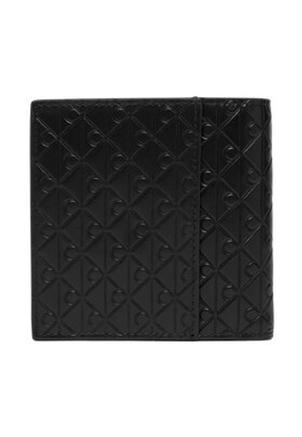 Calvin Klein Portfel Embossed Emblem Trifold LV04D1145G Czarny. Kolor: czarny. Materiał: skóra