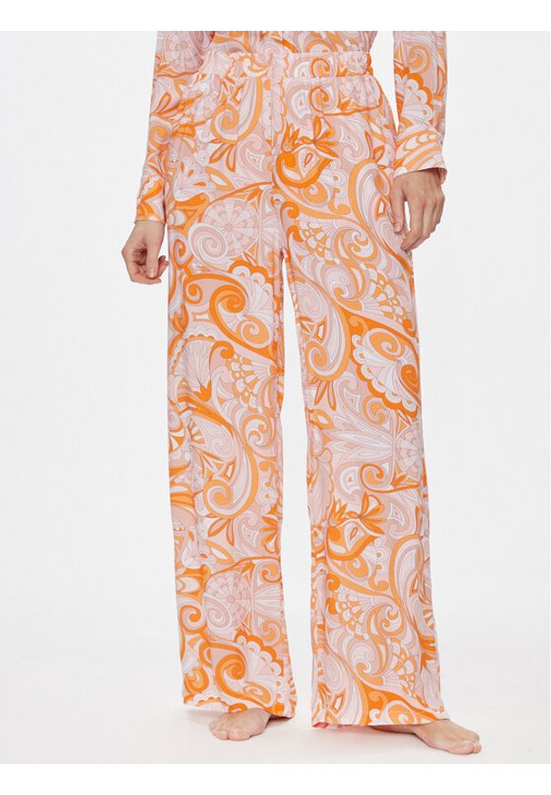 Melissa Odabash Spodnie materiałowe Olivia CR Pomarańczowy Relaxed Fit. Kolor: pomarańczowy. Materiał: wiskoza