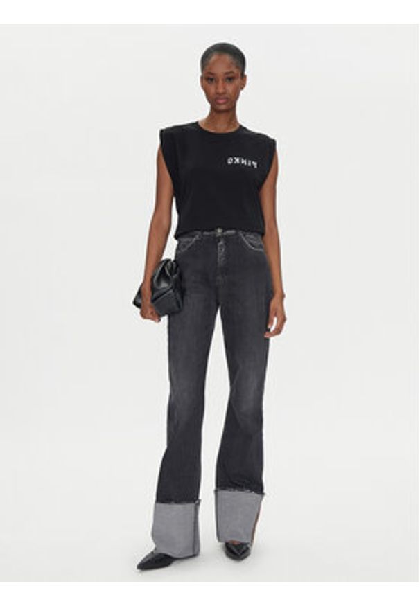 Pinko - PINKO T-Shirt 104268 A2C0 Czarny Regular Fit. Kolor: czarny. Materiał: bawełna