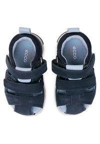 ecco - ECCO Sandały Mini Stride Sandal 76113102303 Granatowy. Kolor: niebieski. Materiał: nubuk, skóra