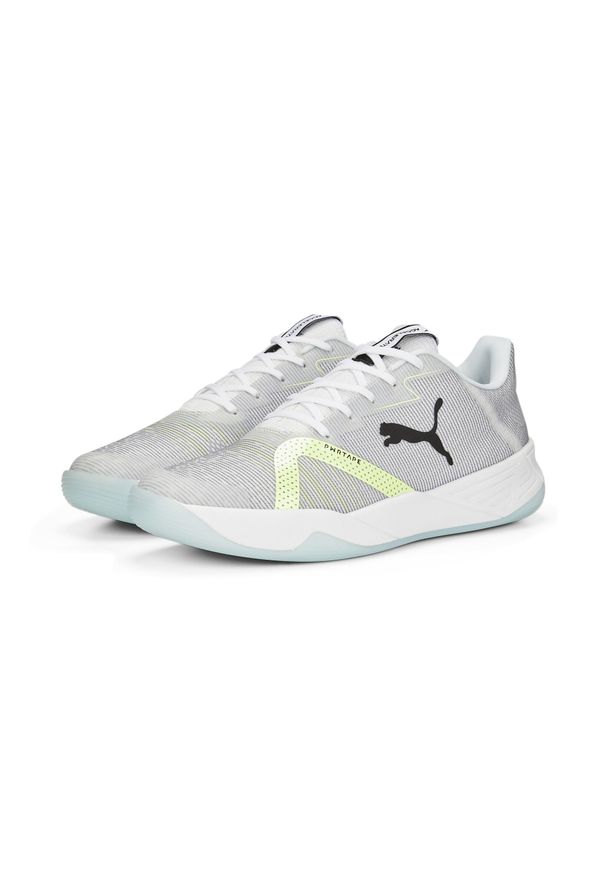Obuwie do piłki ręcznej Mężczyzna Puma Accelerate Turbo Nitro II biały. Kolor: biały, wielokolorowy, czarny