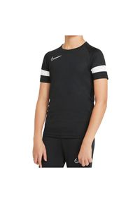 Koszulka dla dzieci piłkarska Nike Dri-FIT Academy CW6103. Materiał: materiał, poliester, skóra, tkanina. Długość rękawa: krótki rękaw. Technologia: Dri-Fit (Nike). Długość: krótkie. Sport: piłka nożna #1