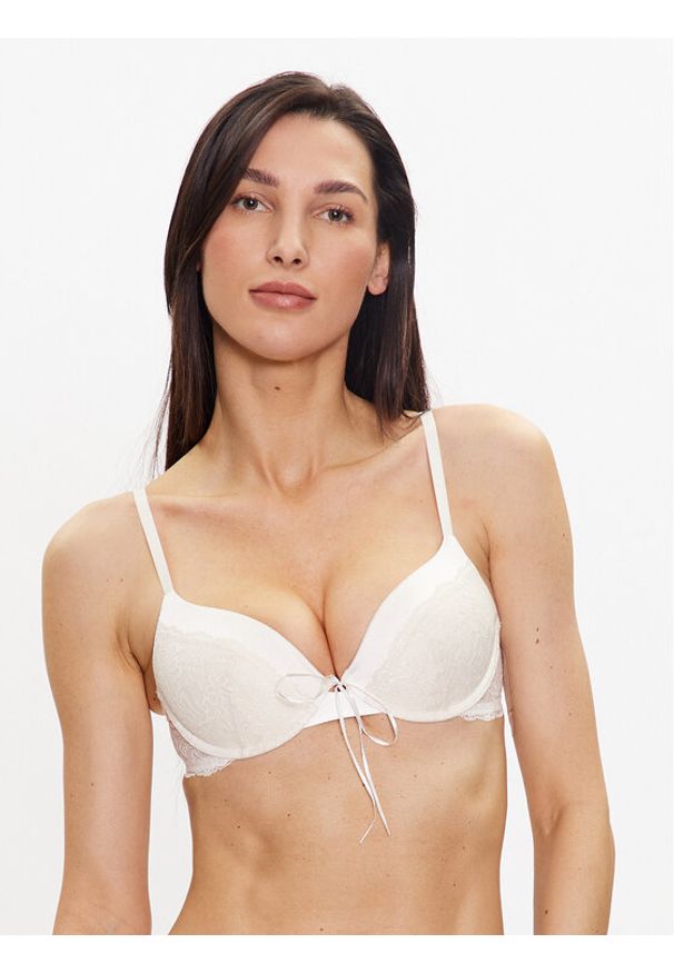 Calvin Klein Underwear Biustonosz push-up 000QF7162E Écru. Materiał: syntetyk. Rodzaj stanika: push-up