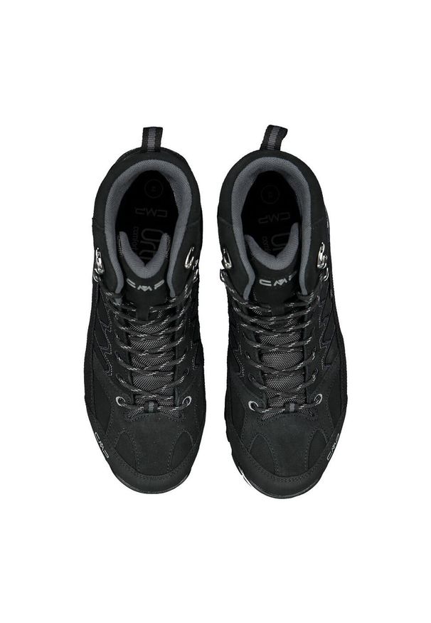 Buty trekkingowe CMP Moon waterprof. Kolor: czarny. Materiał: zamsz, skóra, materiał, syntetyk, guma. Sport: turystyka piesza