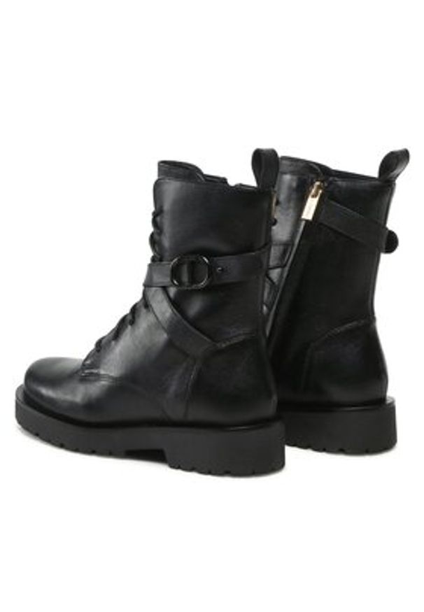 TwinSet - TWINSET Trzewiki 232TCP050 Czarny. Kolor: czarny. Materiał: skóra