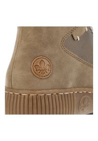 Brązowe Trzewiki Rieker Ocieplane Buty Damskie. Okazja: na co dzień. Zapięcie: sznurówki. Kolor: brązowy. Materiał: skóra. Szerokość cholewki: normalna. Sezon: zima, jesień. Styl: casual, elegancki #5