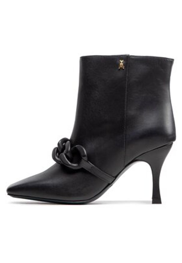 Patrizia Pepe Botki 8Y0003/L011-K103 Czarny. Kolor: czarny. Materiał: skóra