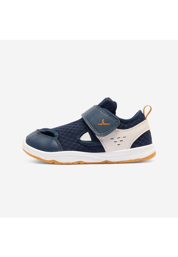 Decathlon - Buty dla dzieci Domyos 750 I Move. Zapięcie: rzepy. Kolor: niebieski, beżowy, brązowy, wielokolorowy. Materiał: materiał. Sport: joga i pilates, turystyka piesza