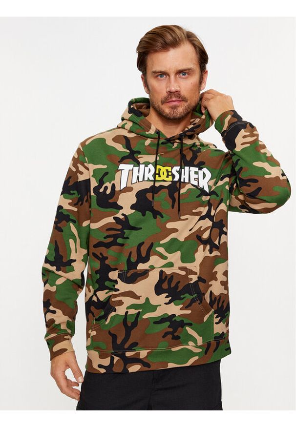 DC Bluza Dc X Thrasher Otlr ADYFT03399 Khaki Regular Fit. Kolor: brązowy