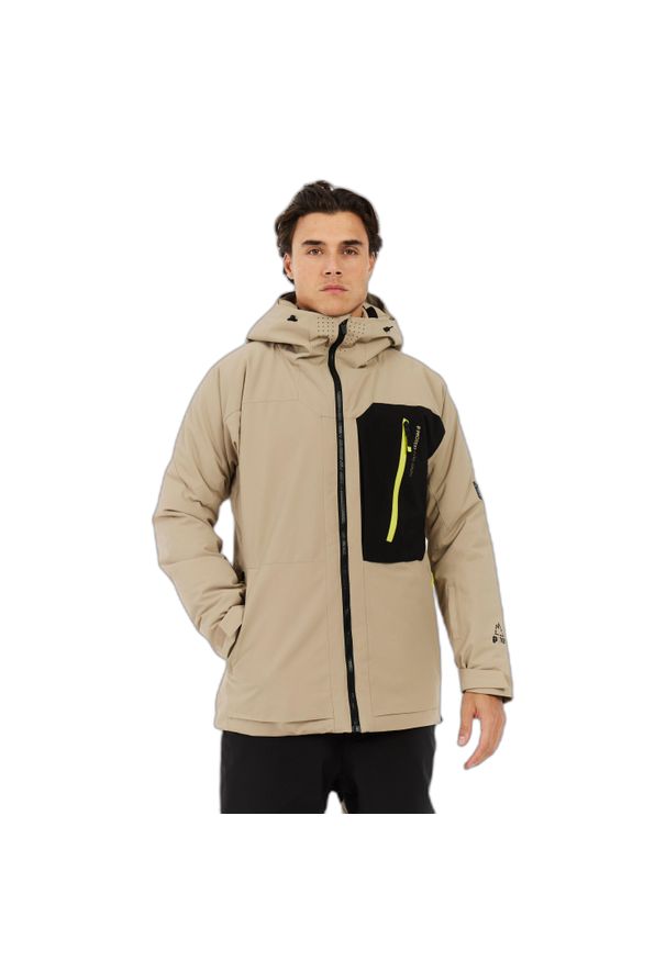 Kurtka narciarska Protest West. Kolor: wielokolorowy, beżowy, brązowy. Sezon: zima. Sport: narciarstwo