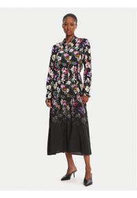 Desigual Sukienka koszulowa Camisero Acrilica 25WWVW11 Czarny Regular Fit. Kolor: czarny. Materiał: wiskoza. Typ sukienki: koszulowe