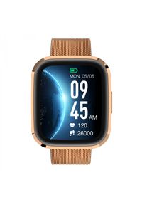 GARETT - Smartwatch Garett GRC Style złoty stalowy. Rodzaj zegarka: smartwatch. Kolor: wielokolorowy, złoty, szary. Styl: casual, sportowy, elegancki