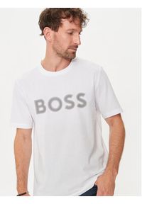 BOSS - Boss T-Shirt Tee 1 50512866 Biały Regular Fit. Kolor: biały. Materiał: bawełna #3