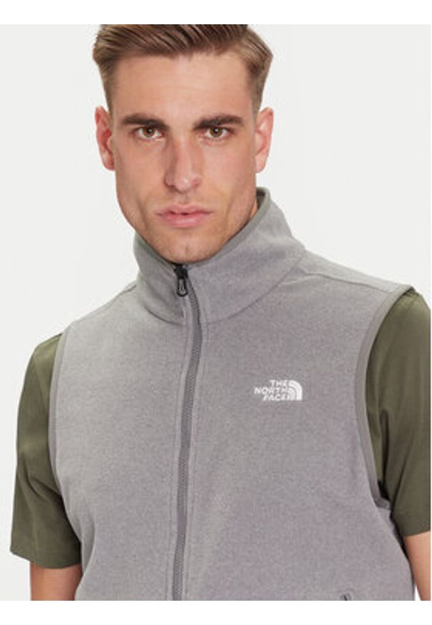 The North Face Kamizelka Glacier NF0A8DQN Szary Regular Fit. Kolor: szary. Materiał: syntetyk
