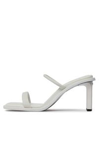 Calvin Klein Klapki Padded Curved Stil Slide 70 HW0HW01992 Biały. Kolor: biały. Materiał: skóra