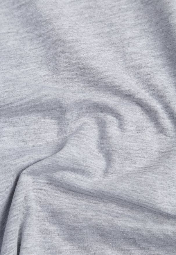 Born2be - Szary T-shirt Bawełniany Klasyczny o Fasonie Oversize z Dłuższym Tyłem Nemedora. Okazja: na co dzień. Kolor: szary. Materiał: bawełna. Długość: długie. Styl: klasyczny