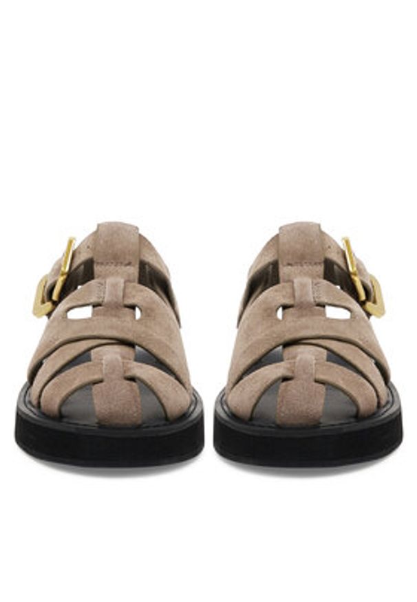 Gino Rossi Sandały LOCK-CS882-HM-01 Brązowy. Kolor: brązowy. Materiał: zamsz, skóra