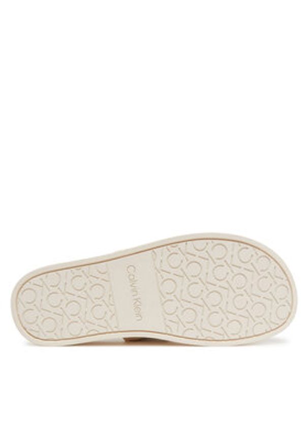 Calvin Klein Klapki Flat Slide Jacq HW0HW02486 Écru. Materiał: materiał