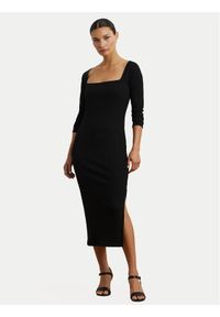 Lauren Ralph Lauren - LAUREN RALPH LAUREN Sukienka dzianinowa 200978539001 Czarny Slim Fit. Kolor: czarny. Materiał: wiskoza