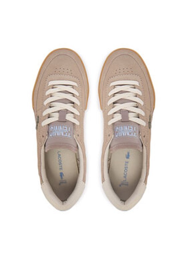 Lacoste Sneakersy Aura 51SFA0073 Beżowy. Kolor: beżowy. Materiał: zamsz, skóra