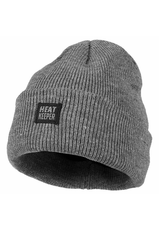 HEAT KEEPER - Męskie nasadka termiczna Wiatro- i wodoodporna Heat Keeper szare. Kolor: szary. Sezon: zima. Styl: sportowy