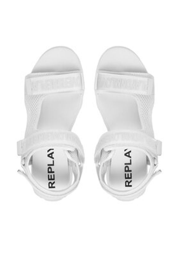 Replay - REPLAY Sandały GWSA6.000.C0007T Biały. Kolor: biały. Materiał: materiał