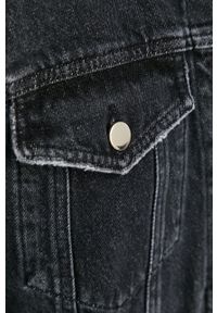 Notes du Nord kurtka jeansowa bawełniana kolor czarny przejściowa. Okazja: na co dzień. Kolor: czarny. Materiał: bawełna, jeans. Wzór: aplikacja. Styl: casual #3