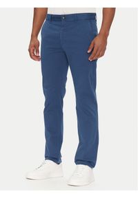 BOSS Chinosy 50510933 Niebieski Slim Fit. Kolor: niebieski. Materiał: bawełna #1
