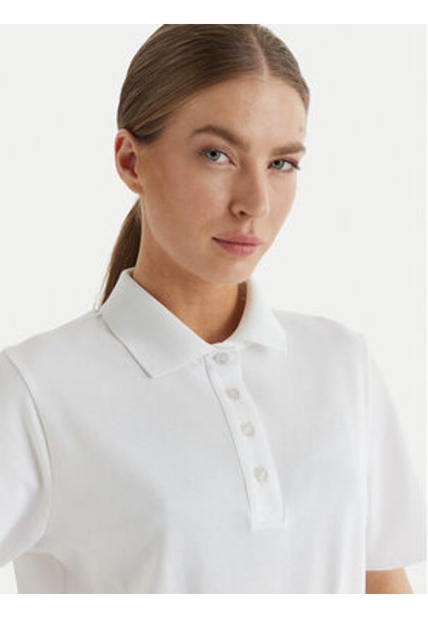 JOOP! Jeans Polo Talena 10100104 30100660 Biały Modern Fit. Typ kołnierza: polo. Kolor: biały. Materiał: bawełna