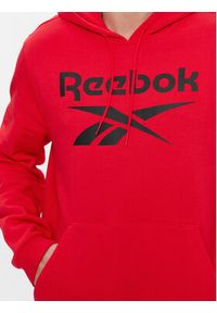 Reebok Bluza Identity Fleece Stacked Logo Pullover Hoodie IM3281 Czerwony. Kolor: czerwony. Materiał: bawełna #4