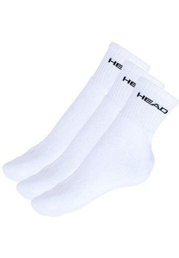 Head - Unisex Klasyczne Białe Skarpetki 3-Pak Rozmiar 43-46. Kolor: biały. Materiał: poliester, poliamid, bawełna, elastan