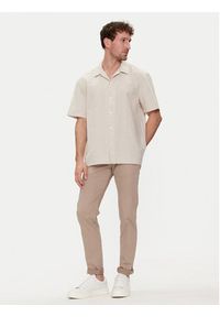 Selected Homme Koszula New Linen 16092978 Beżowy Relaxed Fit. Kolor: beżowy. Materiał: bawełna #4