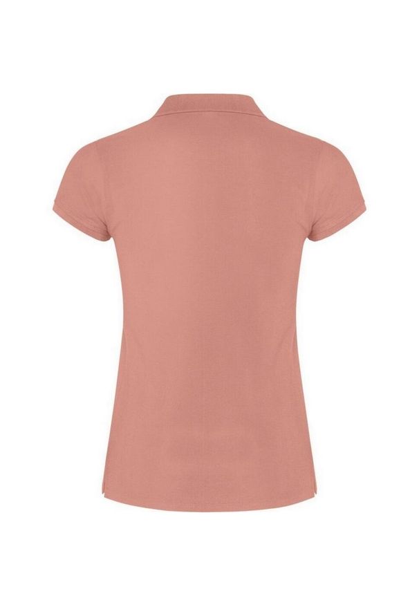 ROLY - Damska Koszulka Polo W Gwiazdki. Typ kołnierza: polo. Kolor: różowy
