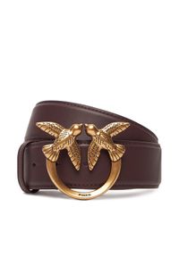 Pinko - PINKO Pasek Damski Love Berry H4 Belt AI 25-26 PLT01 100120 A0F1 Fioletowy. Kolor: fioletowy. Materiał: skóra