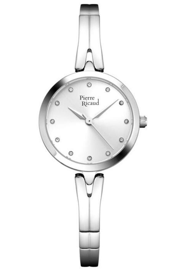Zegarek damski Pierre Ricaud P21084.5143Q CYRKONIE srebrny. Kolor: srebrny